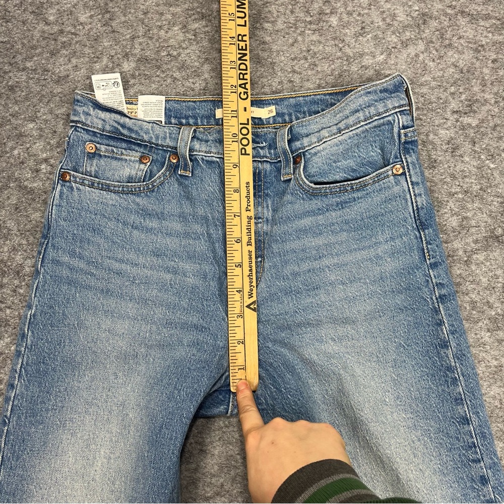 Levi's WEDGIE STRAIGHT JEANS CALLING ALL BLUES Women’s Size 26 - Picture 6 of 11